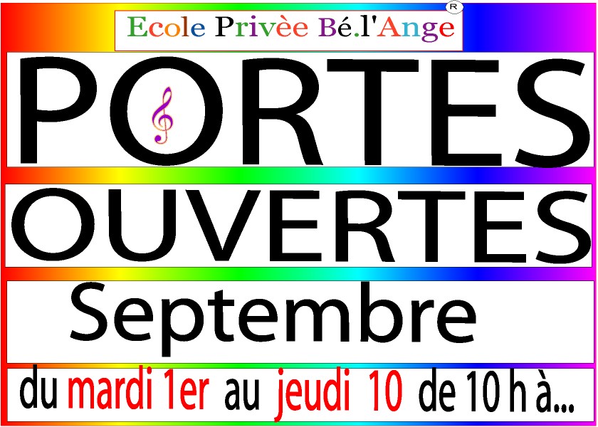 Portes ouvertes Septer du mardi 1er au jeudi 10 de 10h